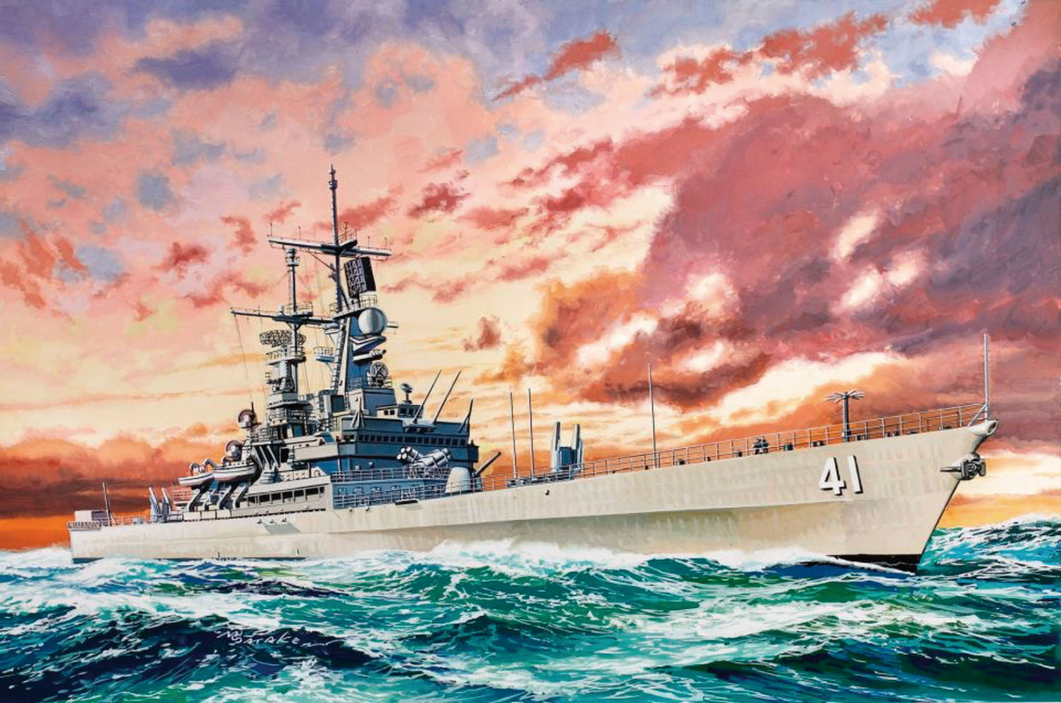 1/700 アメリカ海軍 原子力ミサイル巡洋艦 U.S.S. アーカンソー CGN-41