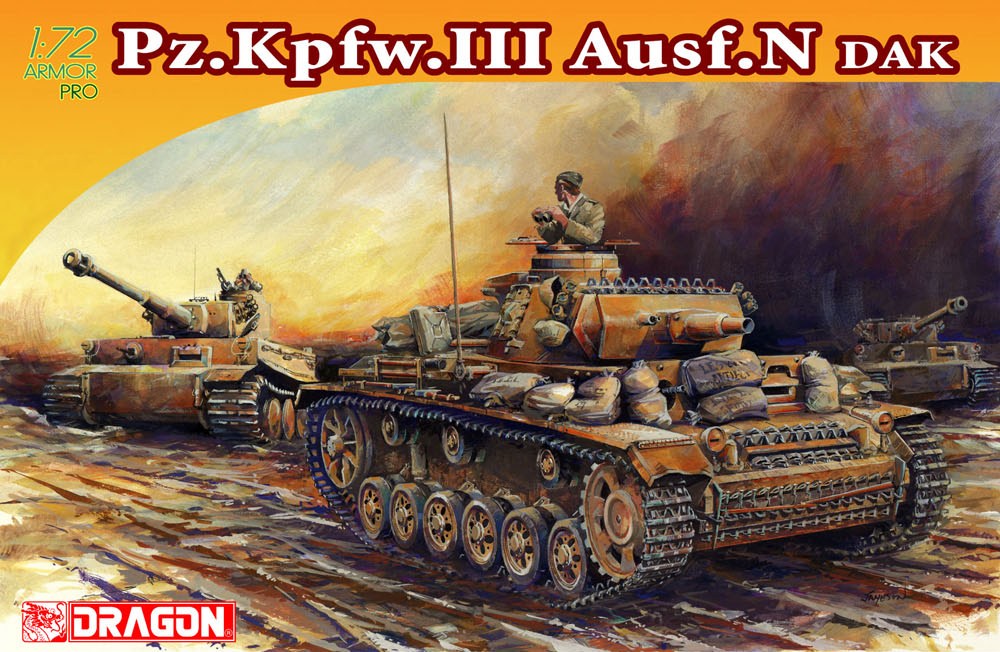 1/72 WW.II ドイツ軍 III号戦車N型 DAK ドイツ・アフリカ軍団 - ウインドウを閉じる