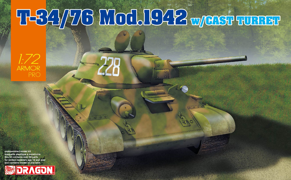 1/72 WW.II ソビエト軍 T-34/76 Mod.1942 鋳造砲塔 - ウインドウを閉じる
