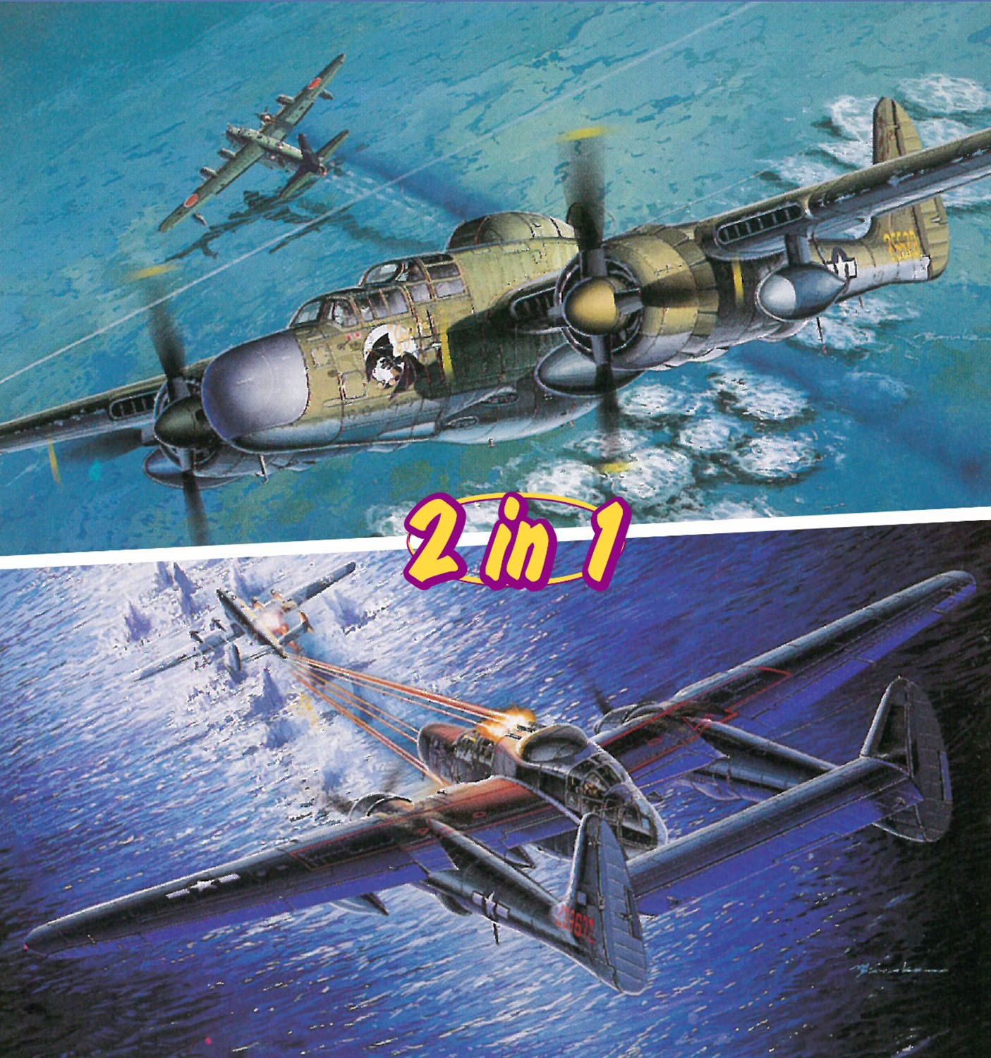 1/72 WW.II アメリカ軍 P-61Aブラックウィドウ/P-61B レディ・オブ・ザ・ダーク(2in1) - ウインドウを閉じる