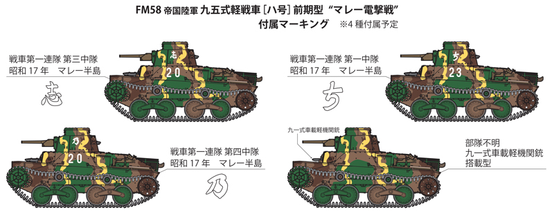 1/35　帝国陸軍 九五式軽戦車［ハ号］前期型 “マレー電撃戦” - ウインドウを閉じる