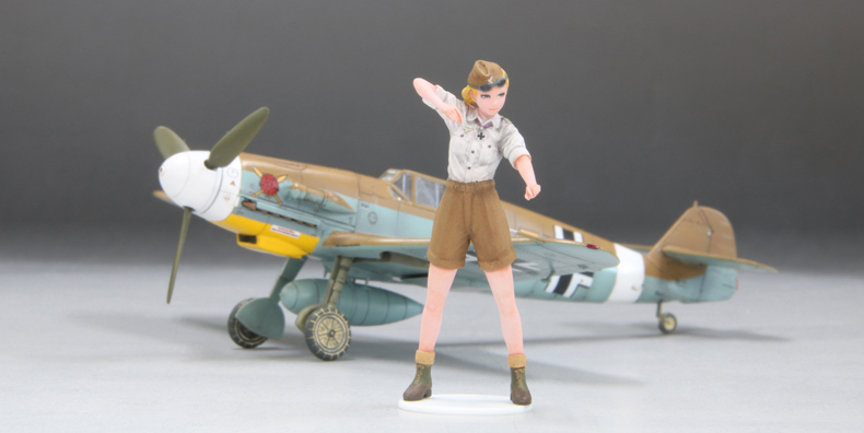 1/35　歴装ヲトメ　1/35 Rosa（ローザ） w/1/72スケール Bf109 F-4 trop - ウインドウを閉じる
