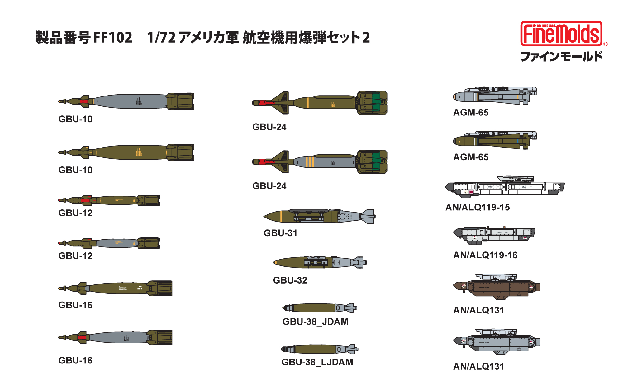 【予約する】　1/72　アメリカ軍 航空機用爆弾セット2
