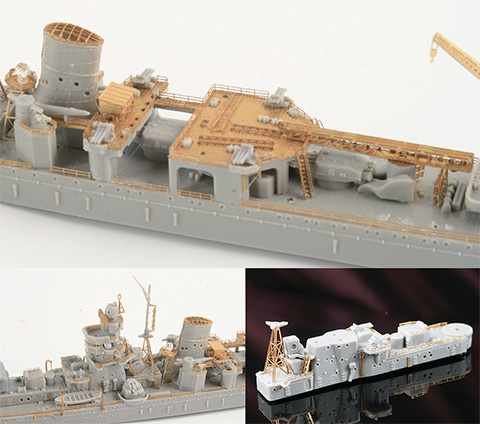 1/700 FH46EX-1 日本海軍軽巡洋艦 酒匂 フルハルモデル（エッチングパーツ付き）