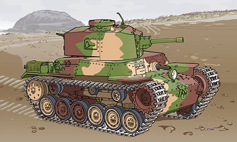 TM4EX-2 ちび丸 九七式中戦車 チハ 新砲塔/後期車台 特別仕様(エッチングパーツ付き)