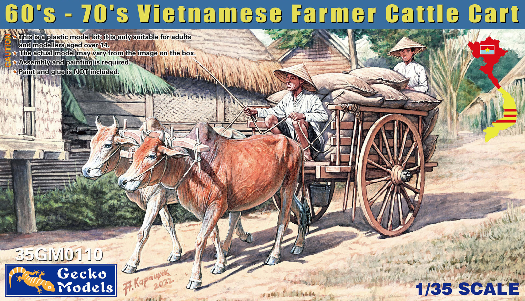 1/35 ベトナム 農民と牛車セット (1960年～1970年代) - ウインドウを閉じる