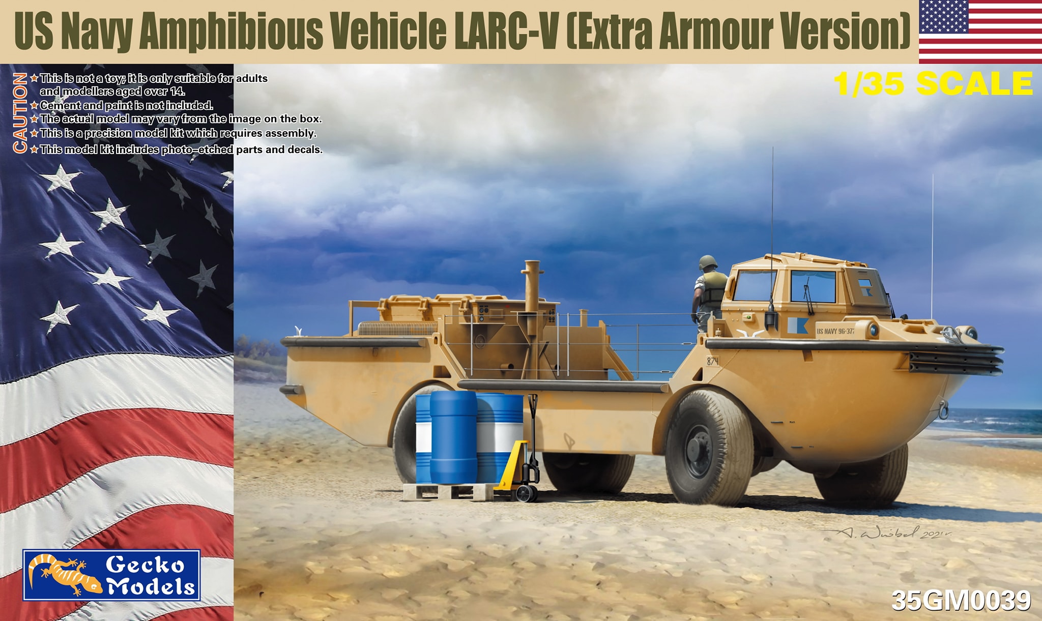 1/35 LARC-V 米海軍 水陸両用貨物輸送車 (現用/追加装甲バージョン) - ウインドウを閉じる