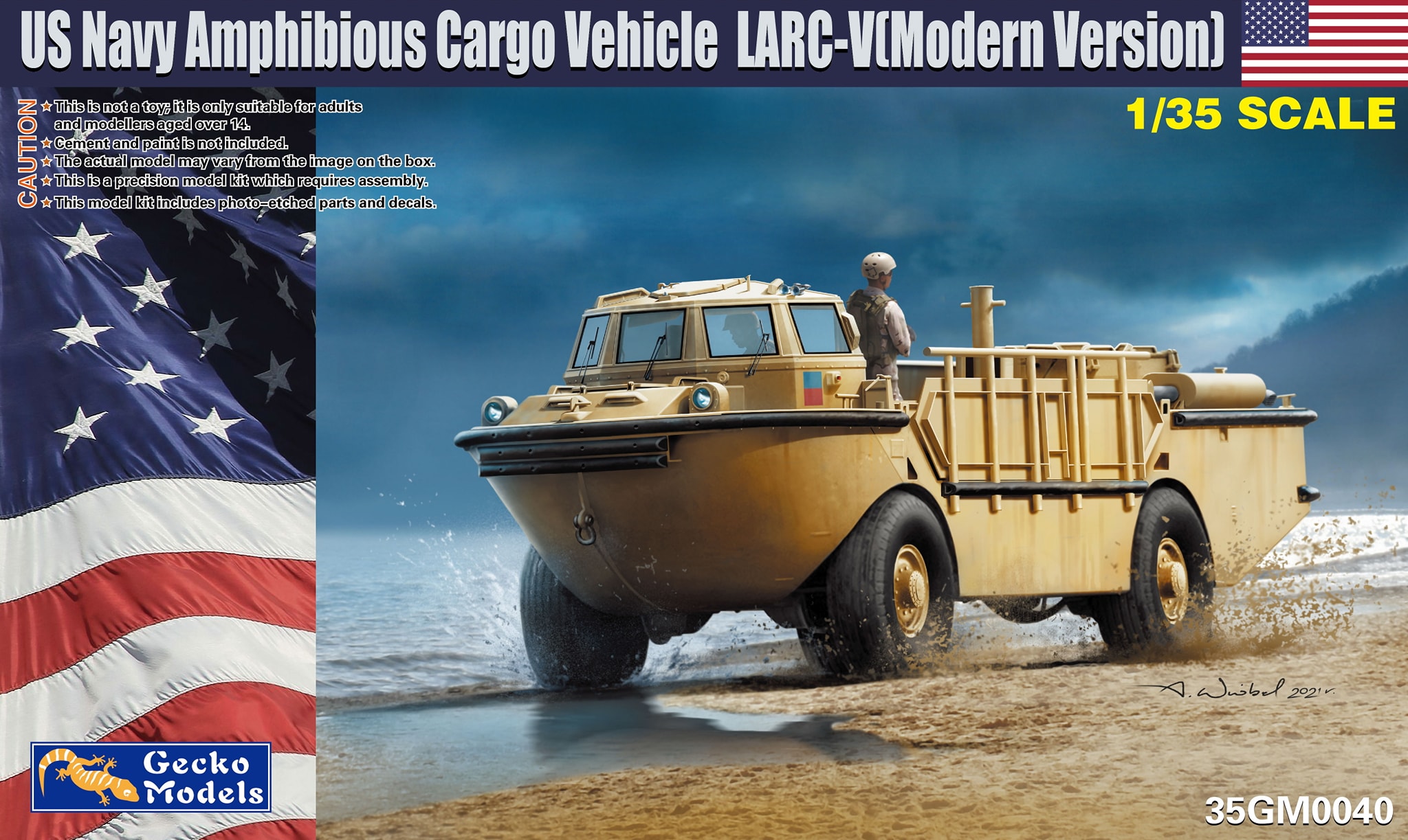1/35 現用米海軍 LARC-V 水陸両用貨物輸送車w/CRRC (戦闘強襲偵察用舟艇) - ウインドウを閉じる