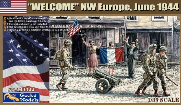 1/35 ｢ウェルカム！｣ 北西ヨーロッパ 1944年6月 6体フィギュアセットw/カート - ウインドウを閉じる