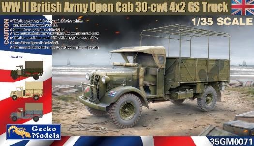 1/35 WW.Ⅱ イギリス軍 30-cwt 4x2 GSトラック (オープンキャブ)