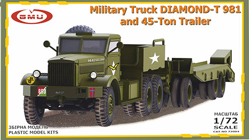 【予約する】　1/72　米・ダイヤモンドT981戦車運搬車&45tトレーラー - ウインドウを閉じる