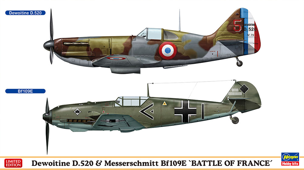 1/72　ドボアチーヌ D.520 & メッサーシュミット Bf109E “バトル オブ フランス” - ウインドウを閉じる