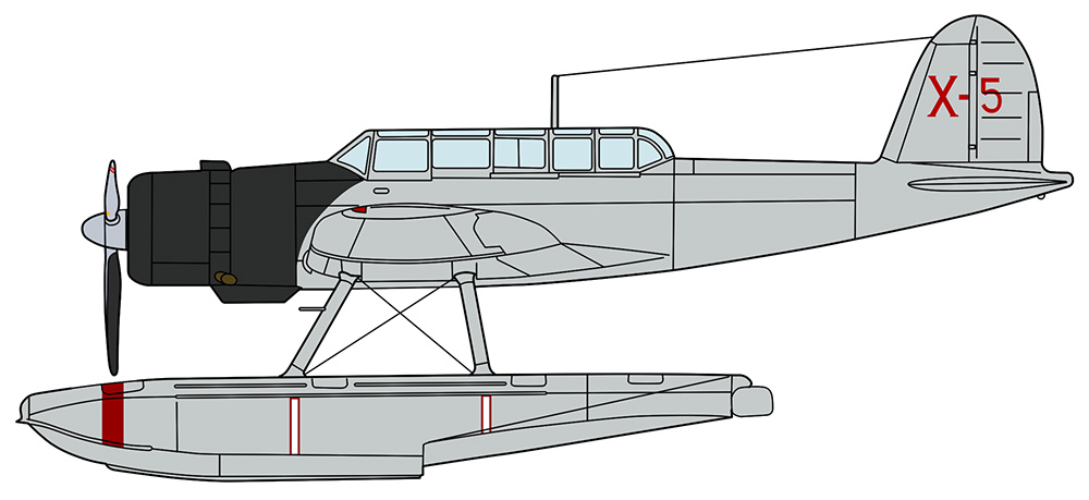 1/72　愛知 E13A1 零式水上偵察機 11型 “君川丸搭載機” w/カタパルト - ウインドウを閉じる