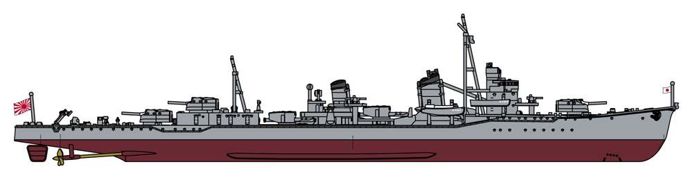 1/700　日本海軍 駆逐艦 峯雲（朝潮型） フルハルスペシャル - ウインドウを閉じる