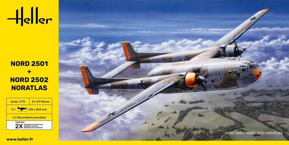 1/72 フランス軍用輸送機 ノール 2501 & ノール 2502 "ノラトラ" 2機セット