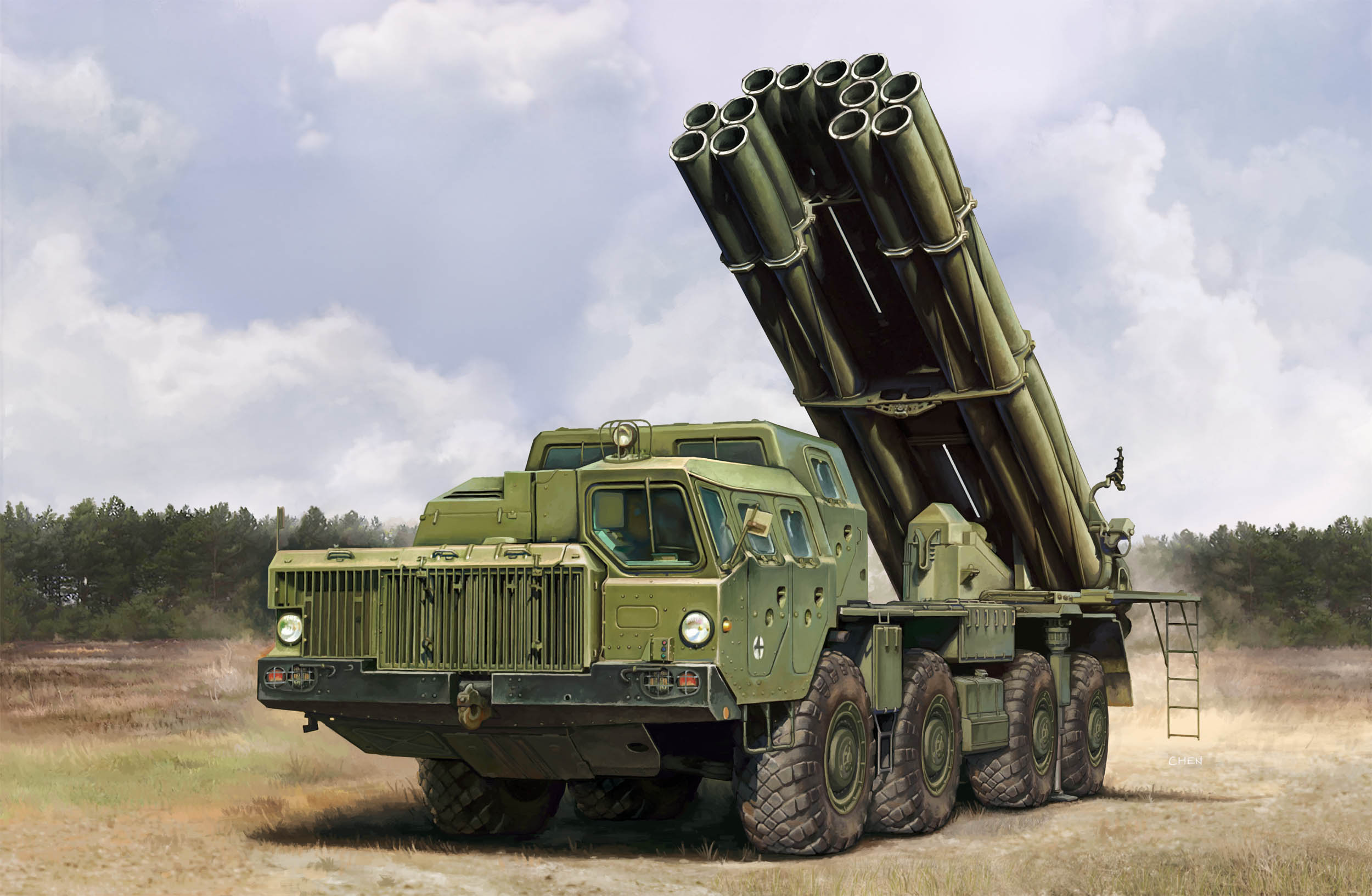 1/72　ロシア 9A52-2 スメルチ-M 多連装ロケット砲 - ウインドウを閉じる