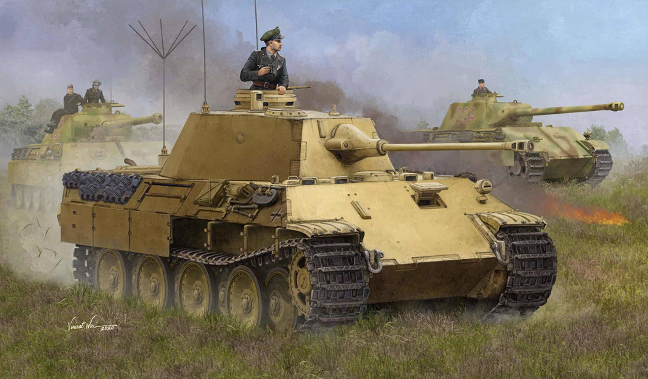 1/35　ドイツ パンサー 砲兵観測車 5cm KwK 39搭載型 - ウインドウを閉じる