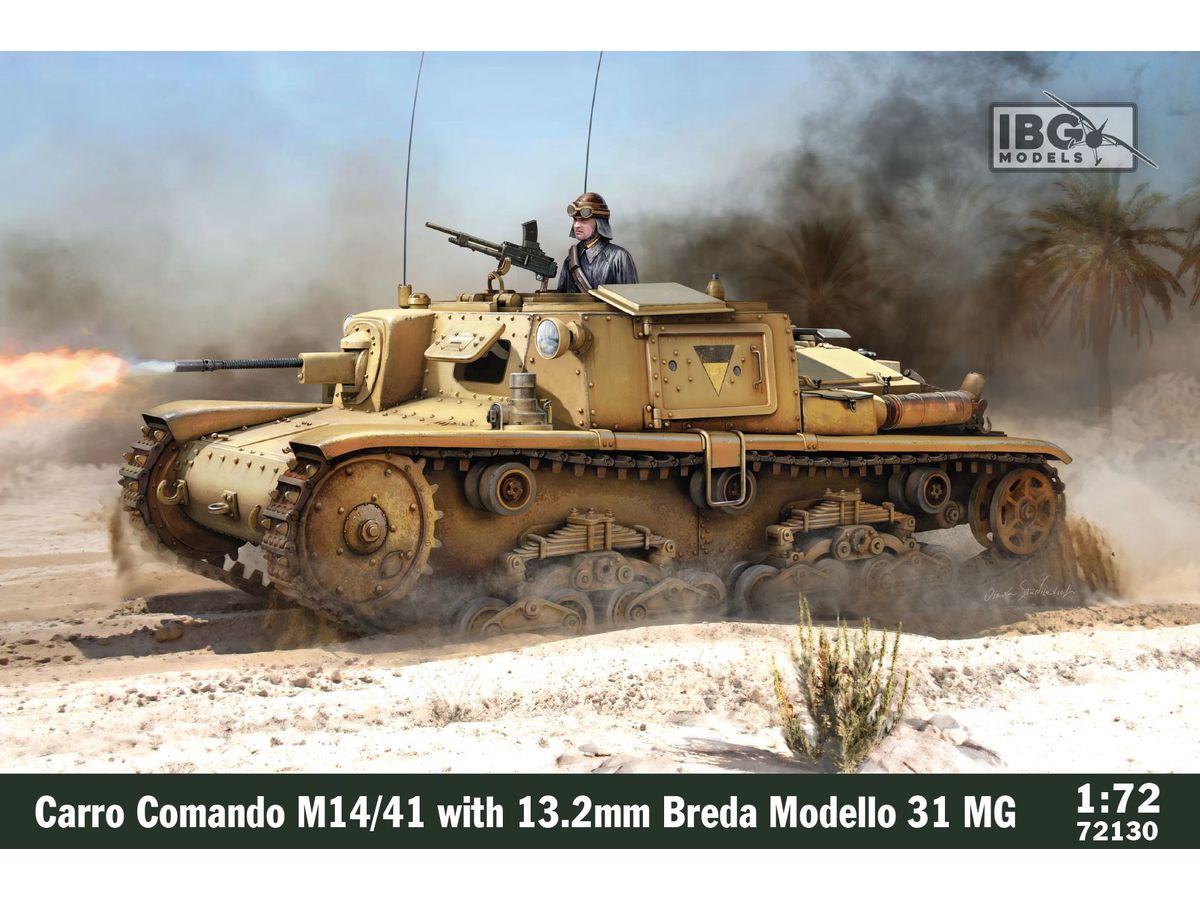 【予約する】　1/72 カルロコマンド M14/41 指揮戦車 w/ブレダM1931 13.2mm機関銃