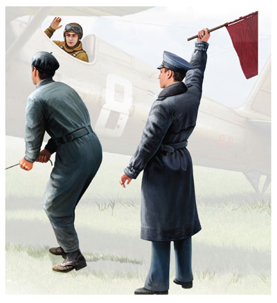 【予約する】　1/32　ポーランド軍パイロット＆グランドクルー３体1939