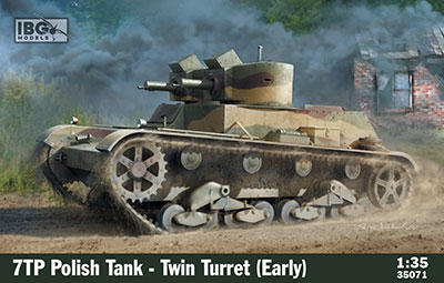 1/35　ポ・7TP双砲塔型戦車機銃搭載・初期型・インテリア付 - ウインドウを閉じる