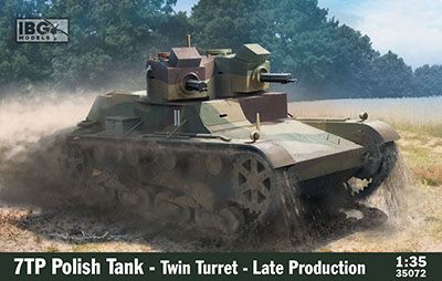 1/35　ポ・7TP双砲塔型戦車機銃搭載・後期型・インテリア付 - ウインドウを閉じる