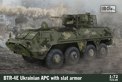 1/72　ウクライナ・BTR-4E装輪装甲車・スラットアーマー付き - ウインドウを閉じる