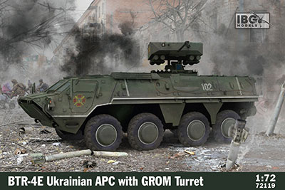 1/72 ウクライナ・BTR-4E装輪装甲車・GROM遠隔操作砲塔搭載 [PB72119 