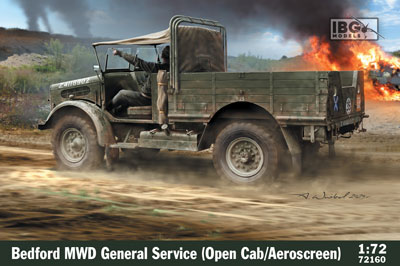 【予約する】　1/72　英・ベッドフォードMWD軽軍用トラック・オープンキャブ・エアロスクリーン型