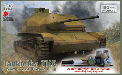 1/35　ポ・TKS小型戦車20mm砲搭載型イージー+塗料付き