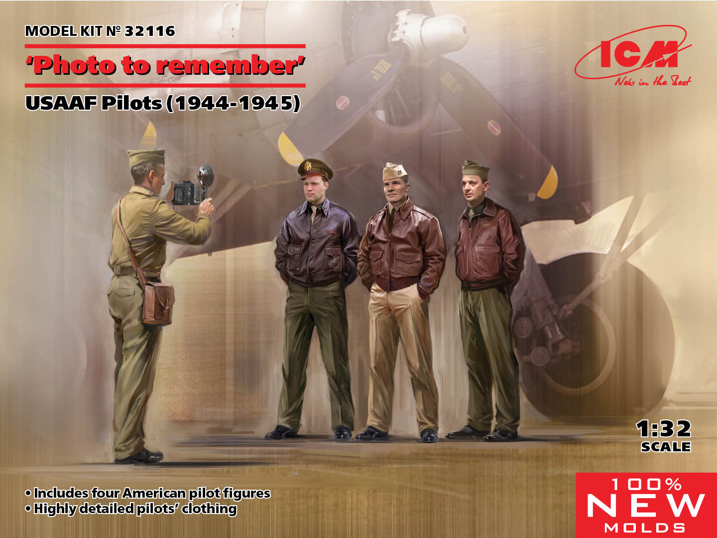 1/32　USAAF パイロット (1944-1945)”記念撮影”