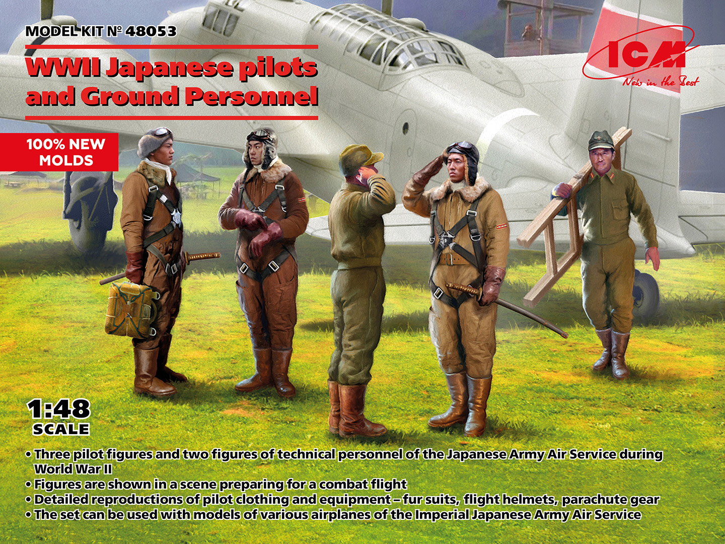 【予約する】　1/48　WWⅡ　日本陸軍パイロット＆グランドクルーセット - ウインドウを閉じる