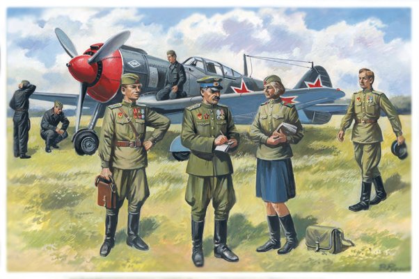 1/48　WWII ソビエト空軍 パイロット＆グランドクルーセット - ウインドウを閉じる