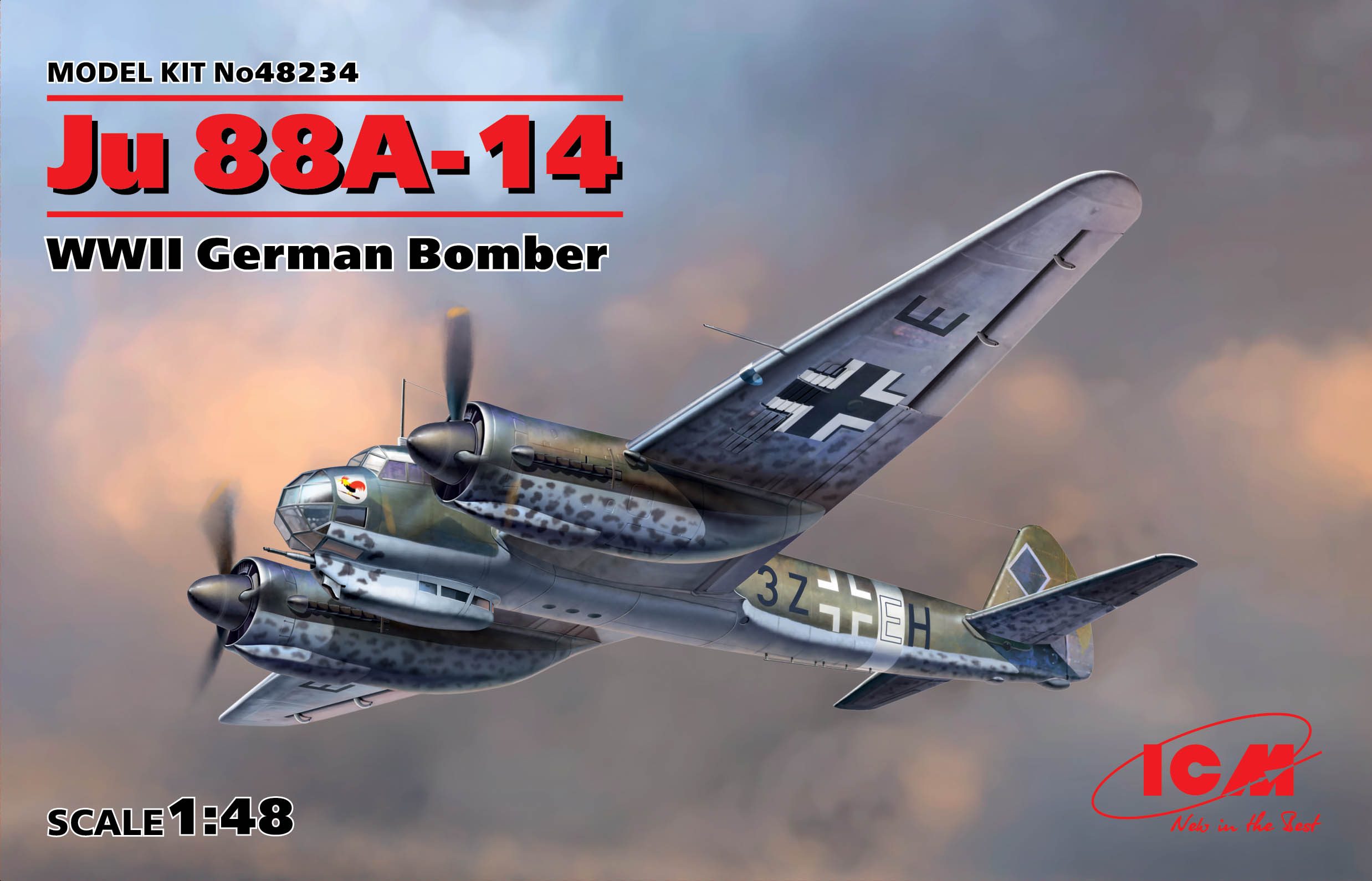 1/48　ユンカース Ju88A-14 爆撃機 - ウインドウを閉じる