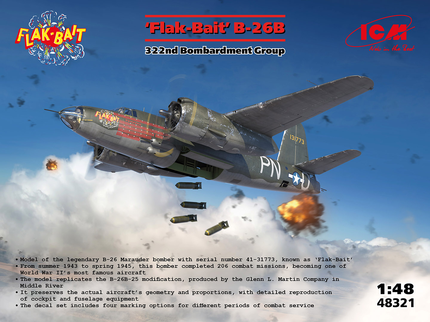 1/48　アメリカ陸軍航空隊 第322爆撃隊　B-26B　Flak-Bait