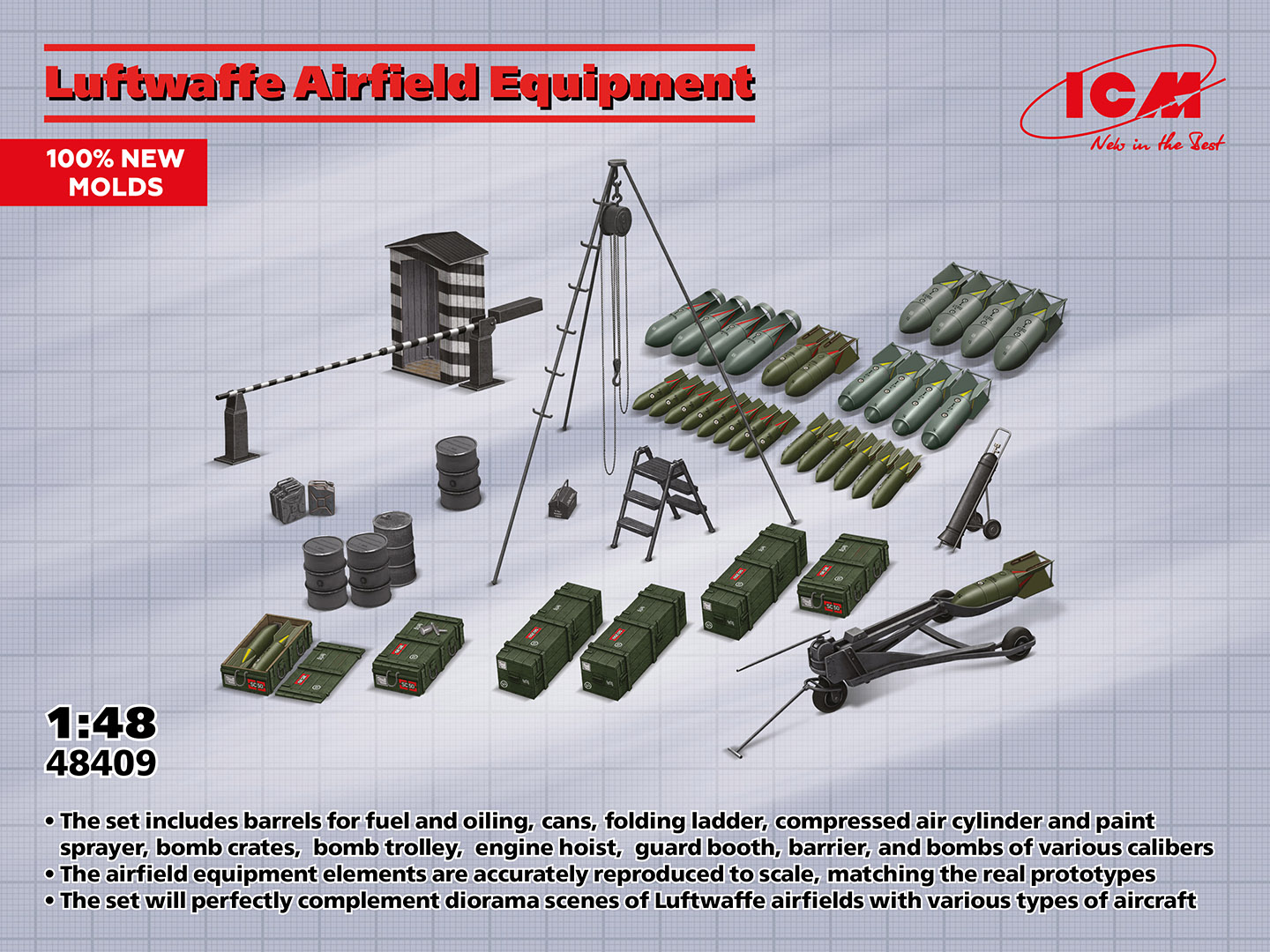 【予約する】　1/48　ドイツ空軍 飛行場設備セット