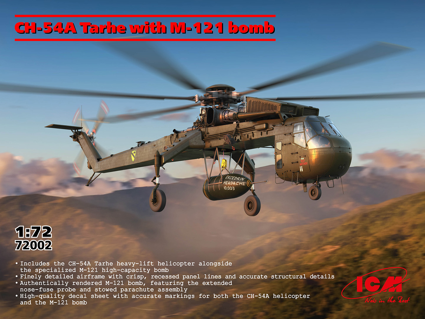 【予約する】　1/72　シコルスキー CH-54A タルヘw/M-121爆弾