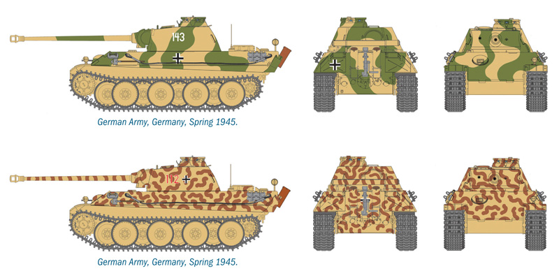 1/72　WW.II ドイツ軍 V号戦車 パンターG型(2輌セット) - ウインドウを閉じる