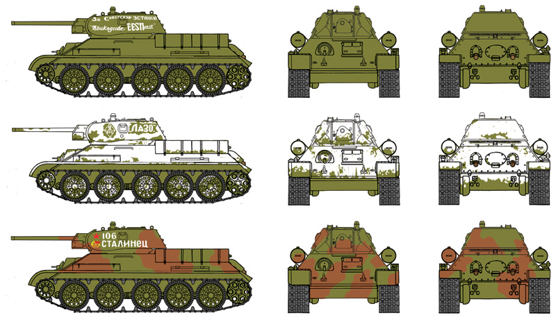 1/72　WW.II ソビエト軍 T 34 / 76 m42(2輌セット)