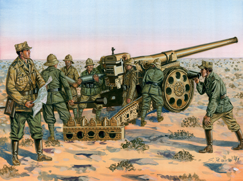 1/72 WW.II イタリア軍 149/40野砲 w/砲兵 - ウインドウを閉じる