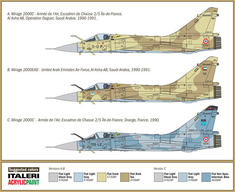 1/72 フランス空軍 ミラージュ 2000C 湾岸戦争