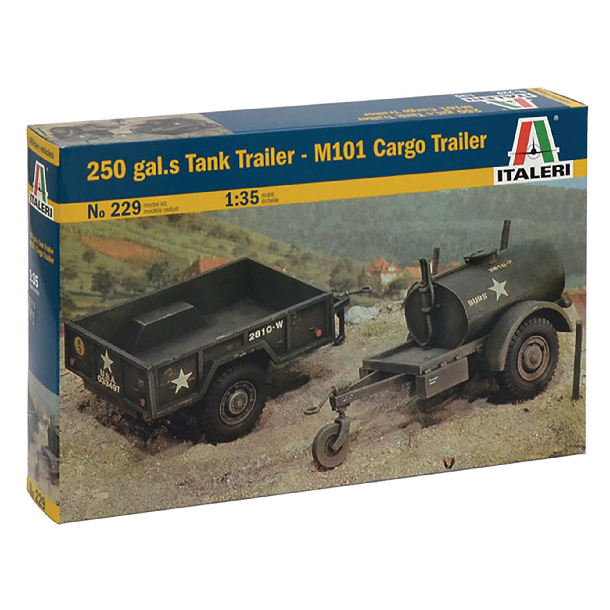 1/35 WW.II アメリカ軍 250ガロン タンクトレーラー ＆ M101 カーゴトレーラー
