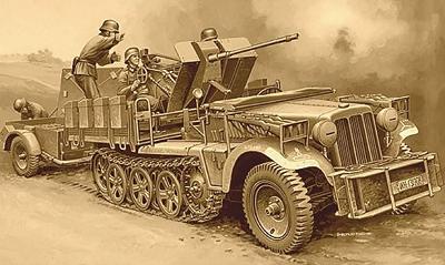 【予約する】　1/35 WW.II ドイツ軍 Sd.Kfz.10/4 1トンハーフトラック 2cm対空機関砲 FlaK30搭載型