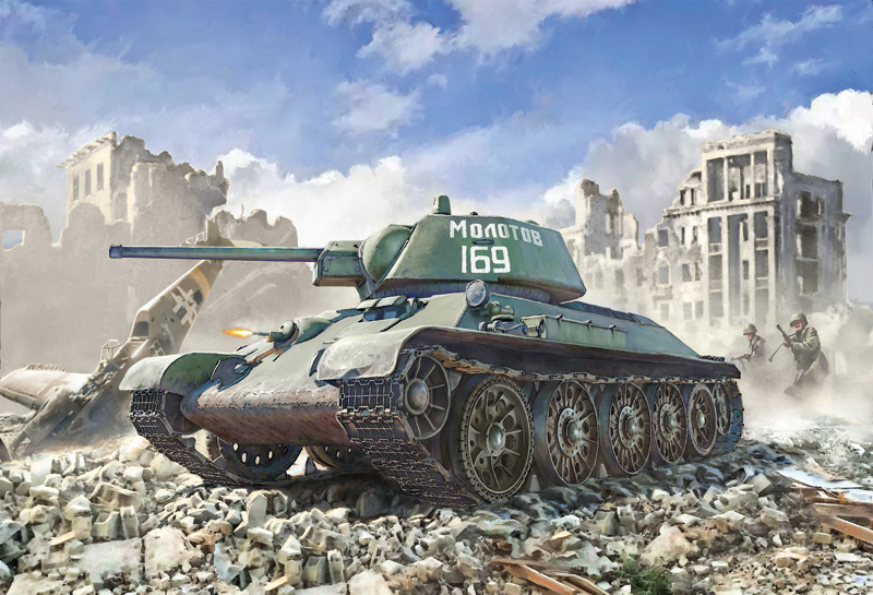 【予約する】　1/35 WW.II ソビエト軍 T-34/76 1943年生産型 アルミ砲身/金属ワイヤー付属 プレミアムキット