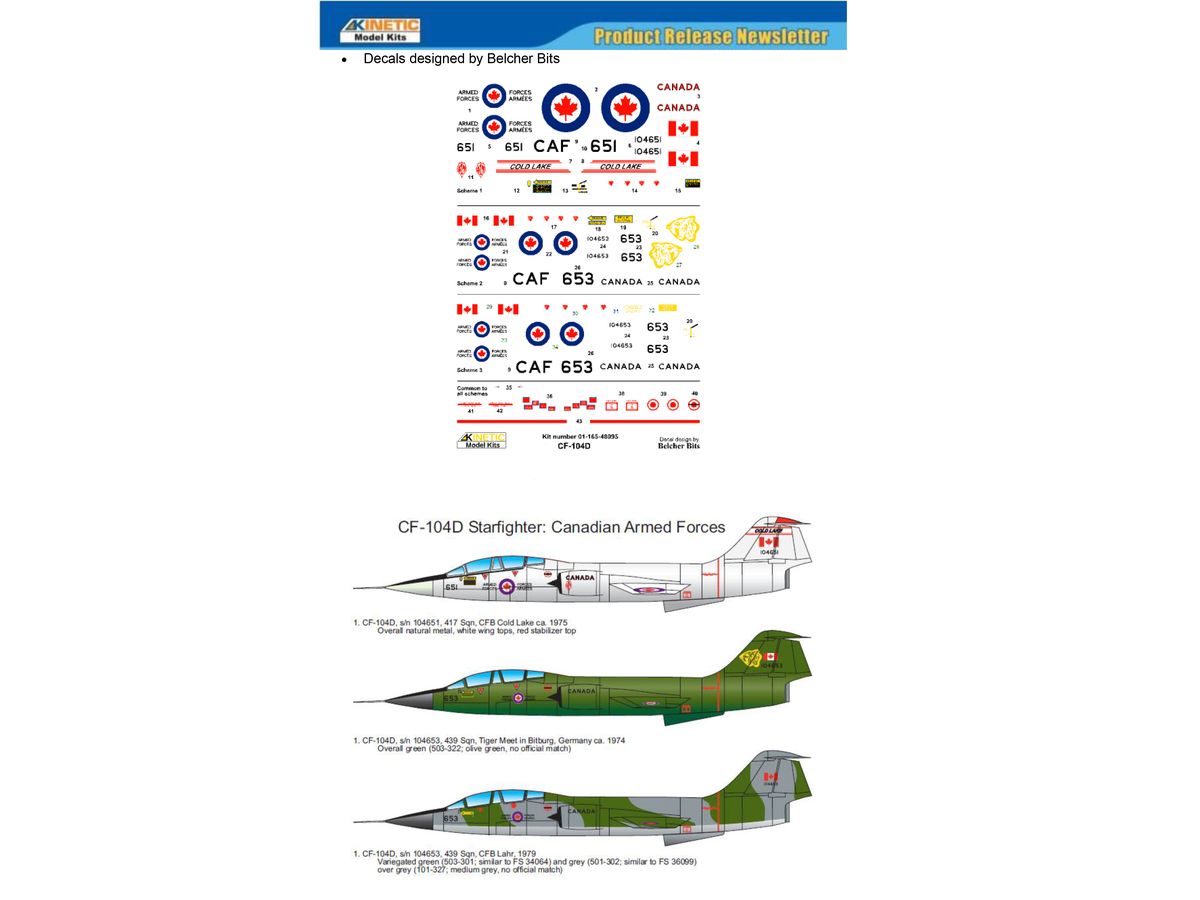 【予約する】　1/48 CF-104D スターファイター カナダ空軍