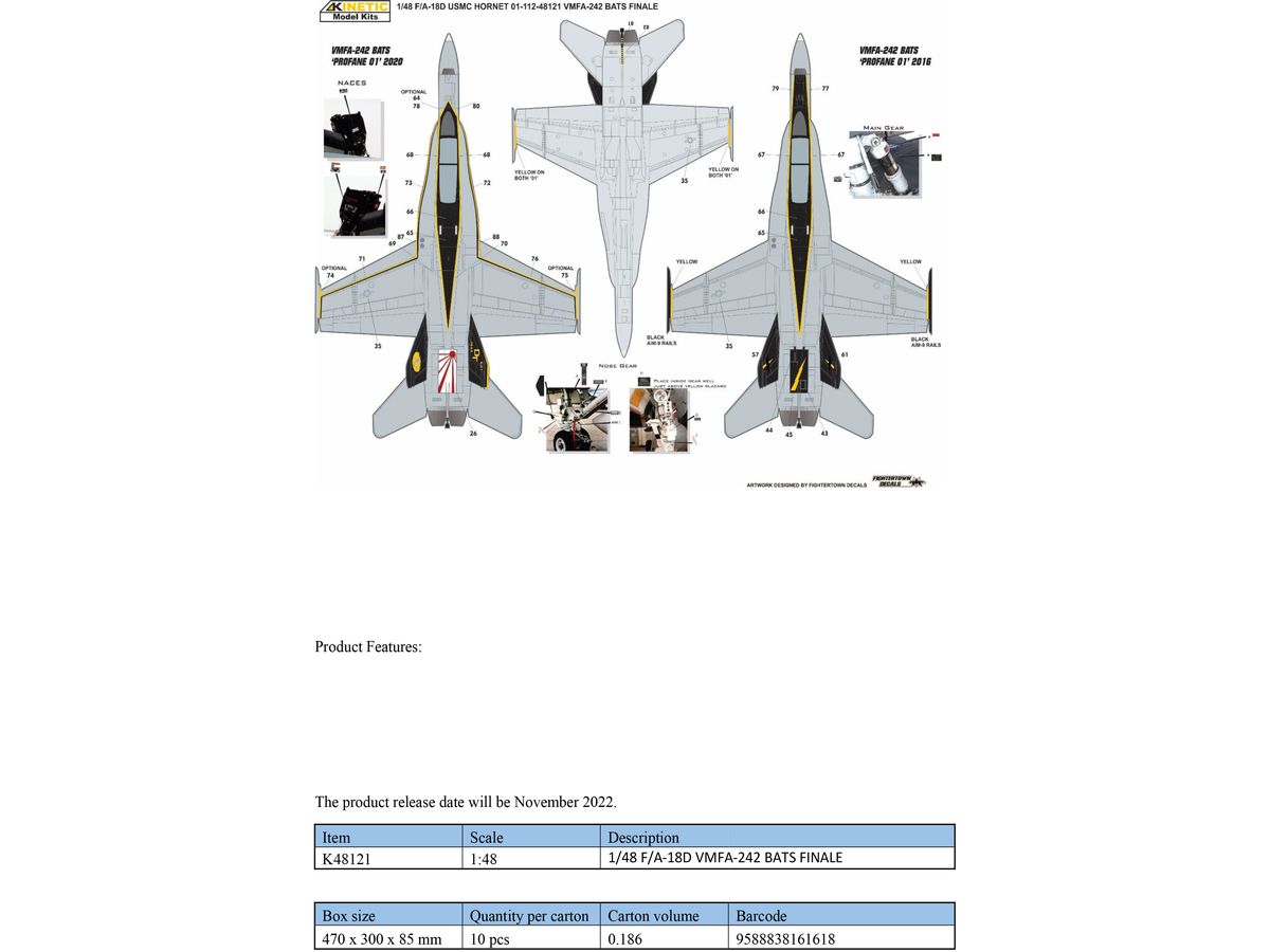 1/48 F/A-18D VMFA-242 "バッツ フィナーレ" - ウインドウを閉じる