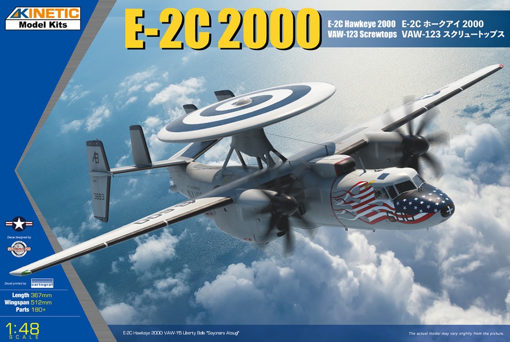 1/48 E-2C ホークアイ 2000 VAW-123 スクリュートップス - ウインドウを閉じる
