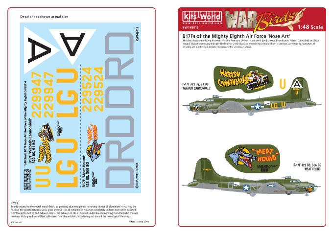 1/48　B-17F 'Wabash Cannonball'-'Meat Hound'.