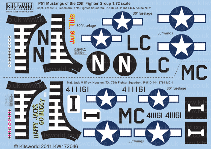 1/72　P-51D 20th FG 77th & & 79th Fighter Squadron. Capt. Ernest - ウインドウを閉じる