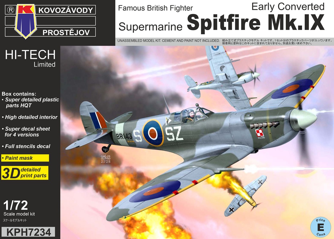 【予約する】　1/72 スピットファイア Mk.Ⅸ (初期改造型) ハイテックキット