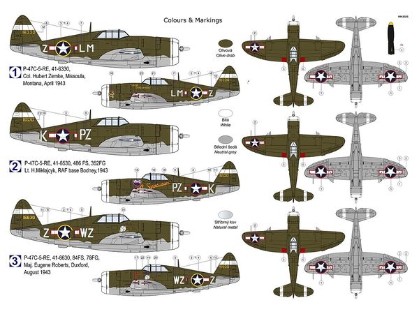 1/72 P-47C-5 サンダーボルト - ウインドウを閉じる